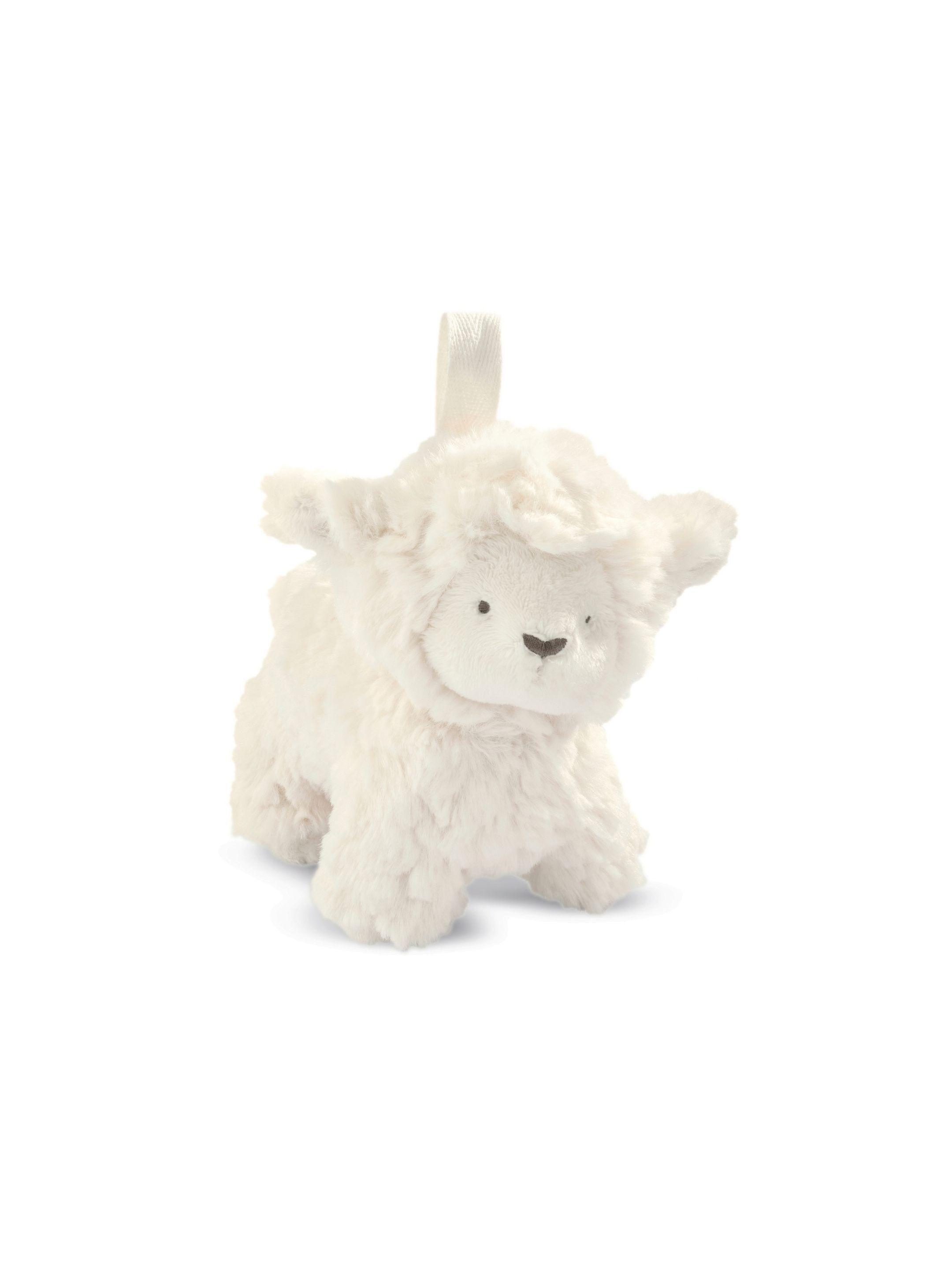 White Organza Bow Dress Baby Gift Set with Muslin Blanket, Headband & Lamb Chime image number 8